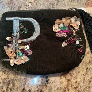 Beautiful Soft Dark Green Velour Clutch